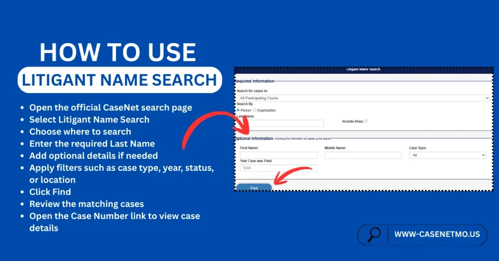 How to Use Litigant Name Search
