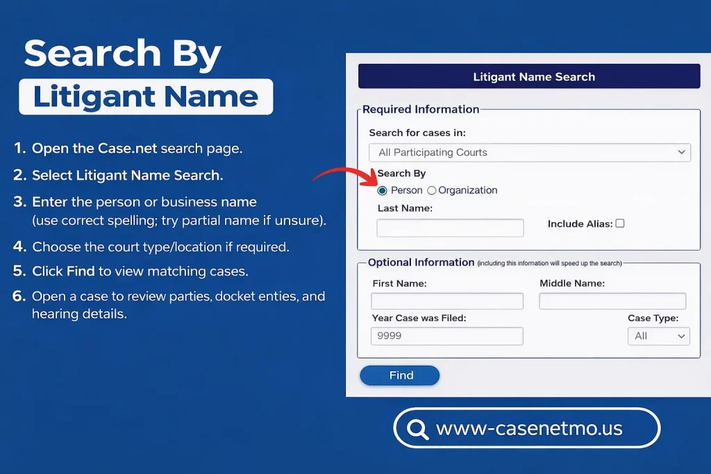 Search by Litigant name